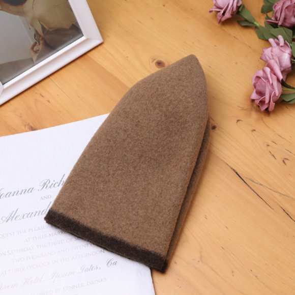 Women\'s autumn and winter wool portable folding Pullover hat